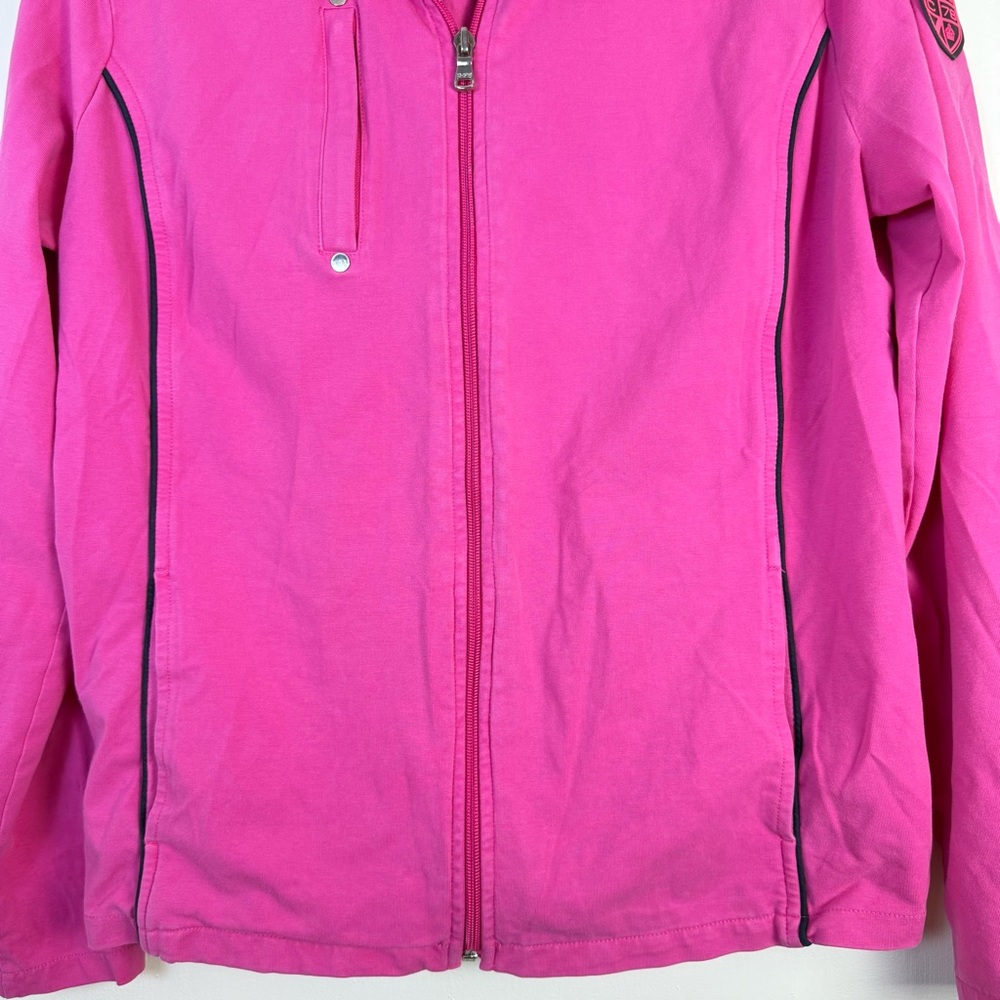 CHAPS Womens Vibrant Pink Jacket sz Large Cotton Soft Stretch Casual Preppy‎ - Picture 14 of 14